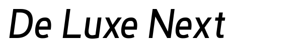 De Luxe Next font preview
